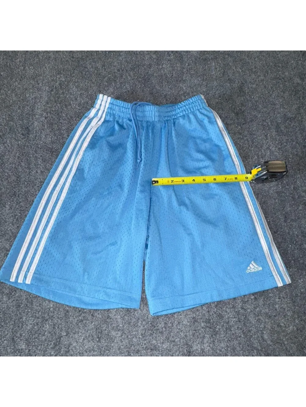Adidas 2004 Grail Blue Mesh Baggy Hoop Shorts Mens SM/MD Vtg y2k 90s Rare